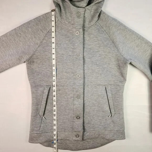 The North Face Jacket Womens Medium Gray Snap Hoodie - Picture 5 of 13